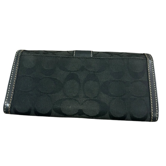 Coach Vintage Y2K black jacquard signature print black wallet - Picture 2 of 13